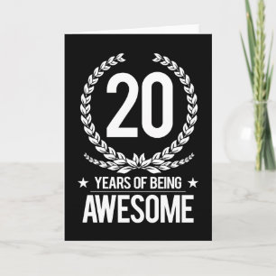 20th Birthday (20 Years Of Being Awesome) Card