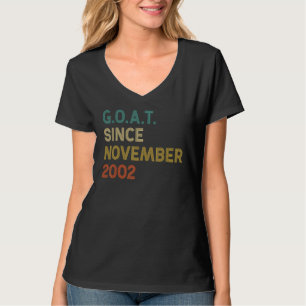 20th Birthday 20 Years Old Goat Since November 200 T-Shirt