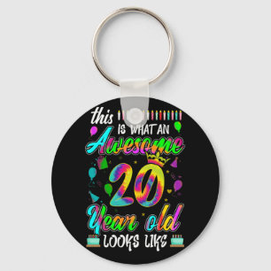 20th Birthday Awesome 20 Year Old Looks Like Key Ring