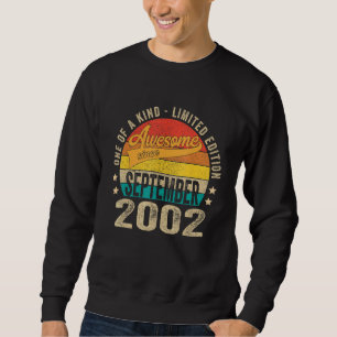 20th Birthday   Awesome Since September 2002 20 Ye Sweatshirt