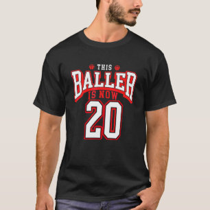 20th Birthday Basketball 20 Years Old Bday T-Shirt