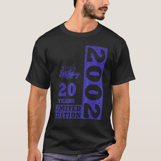 20th Birthday Boy Girl 20 Years 2002 T-Shirt (Front)