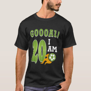 20th Birthday Boy Soccer I m 20 Year Old Funny B D T-Shirt