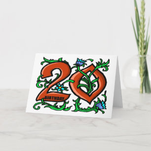 20th Birthday Card