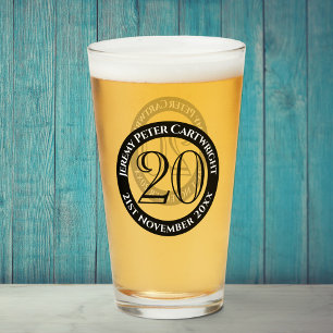 20th Birthday Celebration Glass