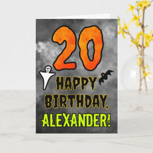 20th Birthday: Eerie Halloween Theme + Custom Name Card
