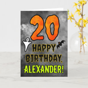 20th Birthday: Eerie Halloween Theme + Custom Name Card