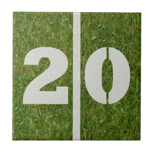 20th Birthday Football Customisable Tile