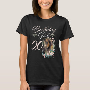 20th Birthday Girl Horse 20 Years Old Bday T-Shirt