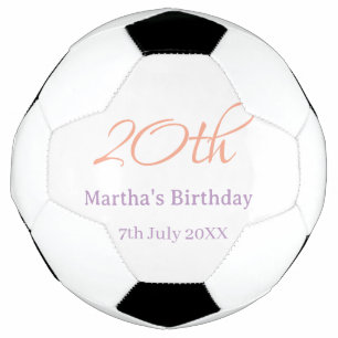 20th birthday green purple name simple trendy mode football