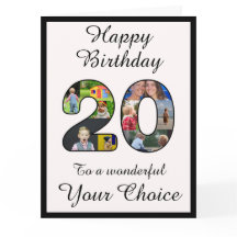 20th Birthday Happy 20 Text and Photo Template