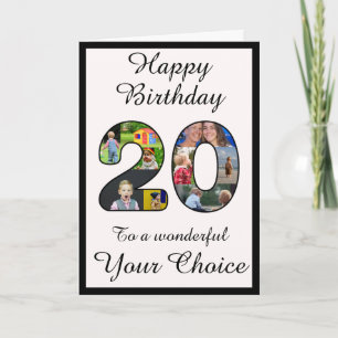 20th Birthday Happy 20 Text and Photo Template
