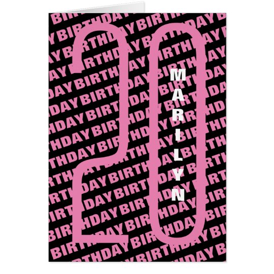 20th Birthday in Pink Card