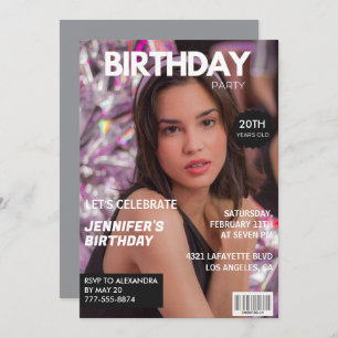 20th birthday invitations for her Magazine Cover