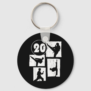 20th Birthday Karate Taekwondo 20 Years Old Boy Key Ring