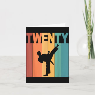 20th Birthday Karate Taekwondo Theme 20 Year Old Card