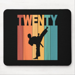20th Birthday Karate Taekwondo Theme 20 Year Old Mouse Mat