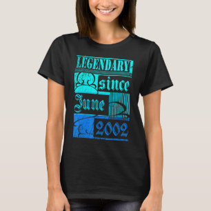 20th Birthday Legendary Since June 2002 Vintage Re T-Shirt