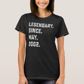 20th Birthday Legendary Since May 2002 20 Years O T-Shirt