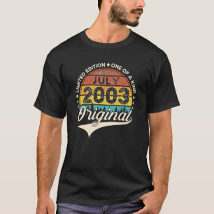 20th birthday man woman Original vintage July 200 T-Shirt