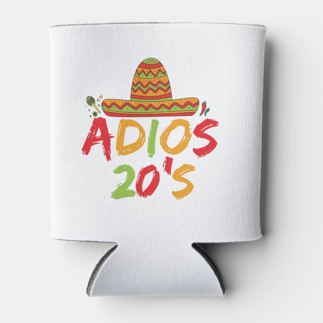 20th Birthday Mexican Party Cinco de Mayo Fiesta   Can Cooler (Front)