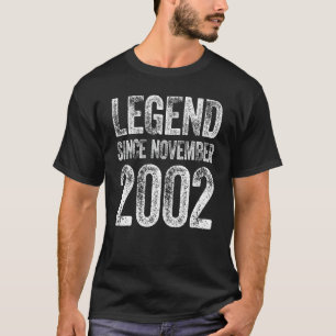 20th Birthday November Born 20 Years Legend Since T-Shirt