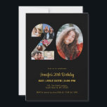20th Birthday Number 20 Photo Collage Modern Black Invitation<br><div class="desc">Mark twenty years of wonderful memories and adventures with this captivating 20th Birthday Number Photo Collage. This customisable template is the perfect blend of creativity and sentiment, allowing you to create a truly memorable gift for your loved one's special day. Capture the essence of incredible years in a single masterpiece...</div>