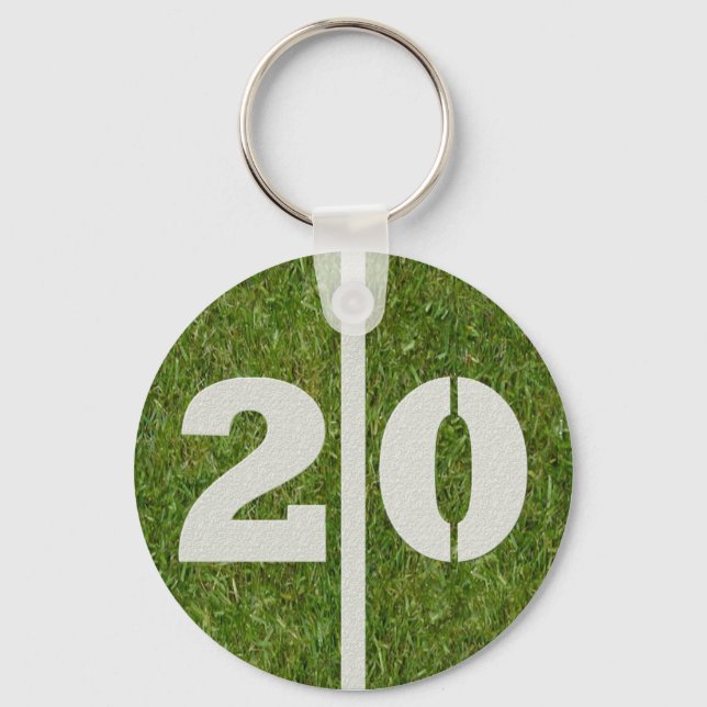 20th Birthday Party Favour Key Ring (Front)
