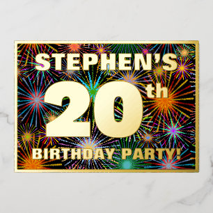 20th Birthday Party — Fun, Colourful Fireworks Loo