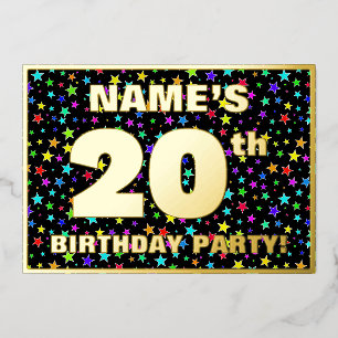 20th Birthday Party — Fun, Colourful Stars Pattern