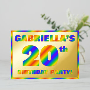 20th Birthday Party — Fun, Rainbow Spectrum “20”