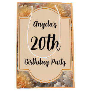 20th Birthday Party Medium Gift Bag