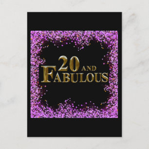 20th Birthday  Postcard