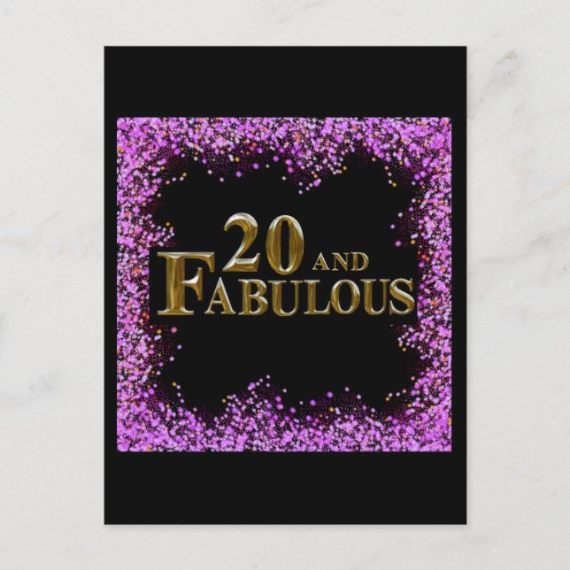 20th Birthday  Postcard (Front)