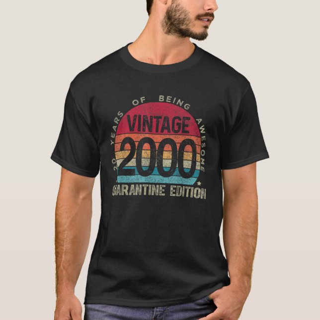 20th Birthday Retro Limited Edition 2000 Quarantin T-Shirt (Front)