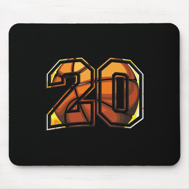 20th Birthday Sketll Player Gift For Athletes  Mouse Mat (Front)