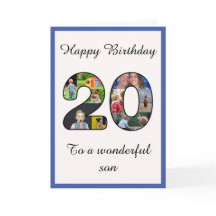 20th Birthday Son Photo Collage Template