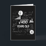 20th Birthday Square Root Math 20 Years Old Bday Card<br><div class="desc">Birthday Design For anyone who's horoscope say difficult & Stubborn But totally worth.Wear it with pride at work,  school gym perfect to pair with shorts,  leggings or jeans for a casual yet trendy Look</div>