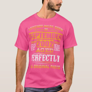 20th Birthday Tee Legends Born In September 2002 2