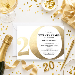 20th Business Anniversary Invitation