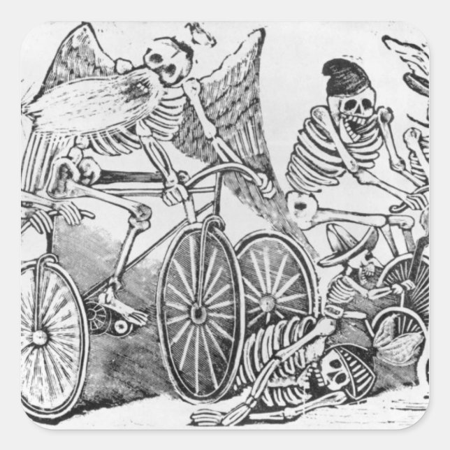 20th century Calavera Square Sticker (Front)