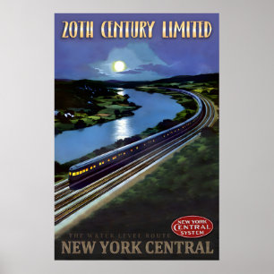 20th Century Limited New York Central Railroad Poster