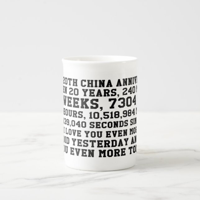 20th China Anniversary Mug (Front)