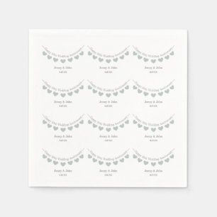 20th China wedding anniversary bunting design Napkin