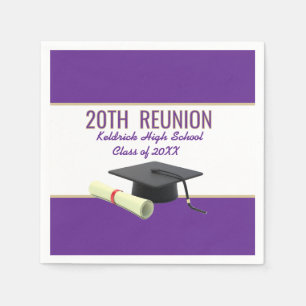 20th Class Reunion custom party Napkins