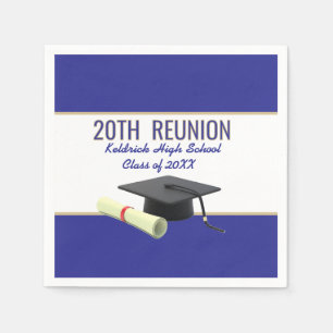 20th Class Reunion custom party Napkins