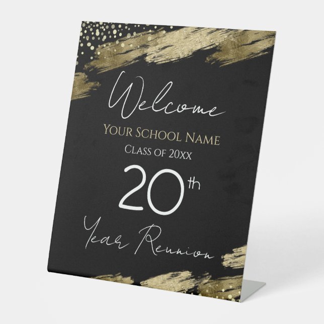 20th Class Reunion Welcome  Pedestal Sign (Front)