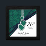 20th Emerald Wedding Anniversary Design Gift Box<br><div class="desc">🥇AN ORIGINAL COPYRIGHT ART DESIGN by Donna Siegrist ONLY AVAILABLE ON ZAZZLE! 20th Wedding Anniversary Design Gift Box ready for you to personalise. ✔NOTE: ONLY CHANGE THE TEMPLATE AREAS NEEDED! 😀 If needed, you can remove the text and start fresh adding whatever text and font you like. 📌If you need...</div>