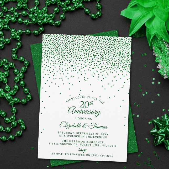 20th Emerald Wedding Anniversary Invitation (Creator Uploaded)