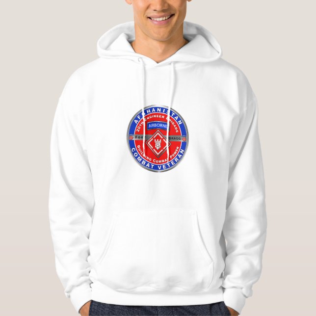 20th Engineer Brigade Afghanistan Veteran  Hoodie (Front)